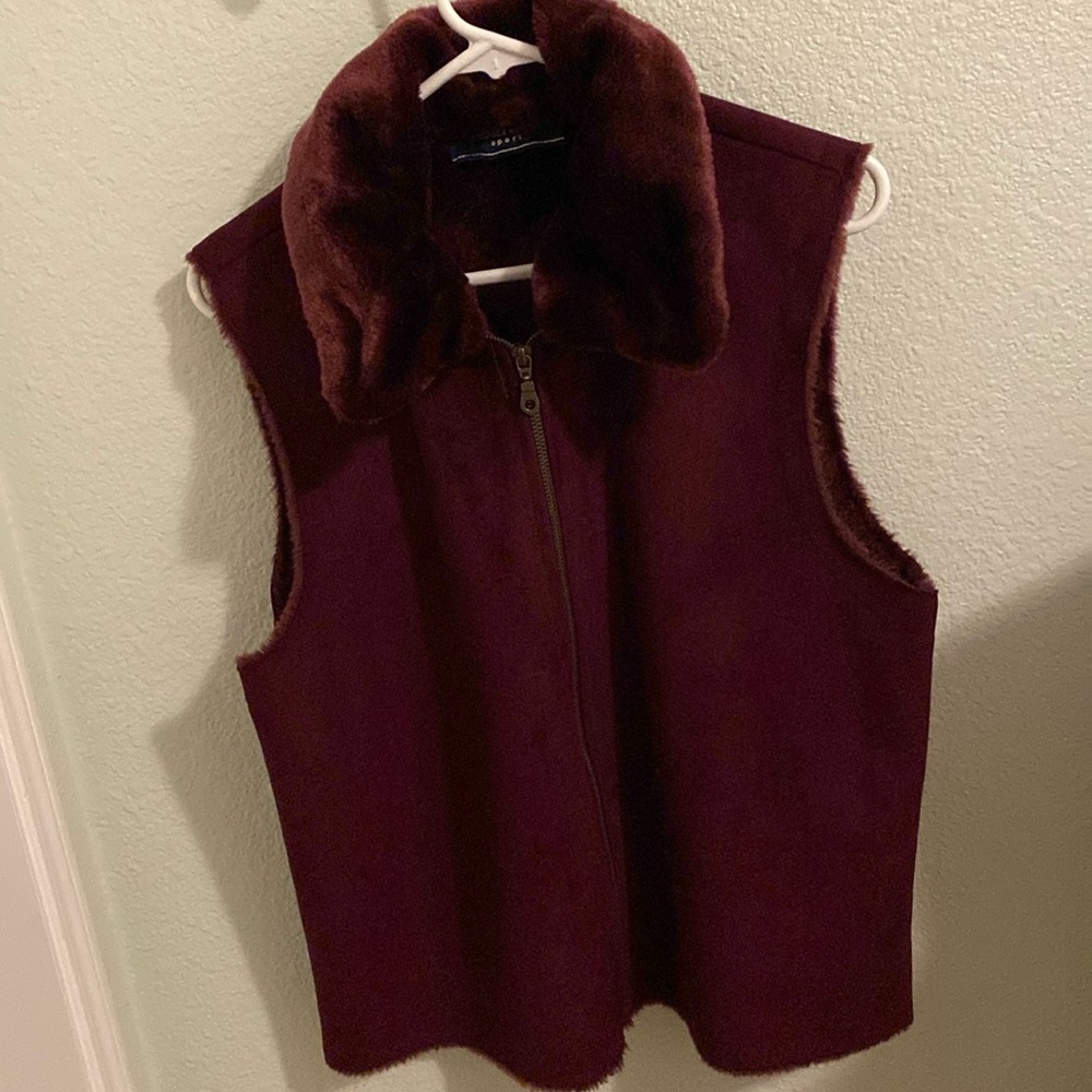 Burgundy vest